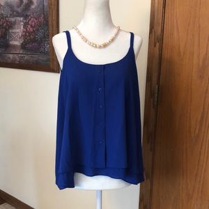 Paper Crane large blue tank flowy